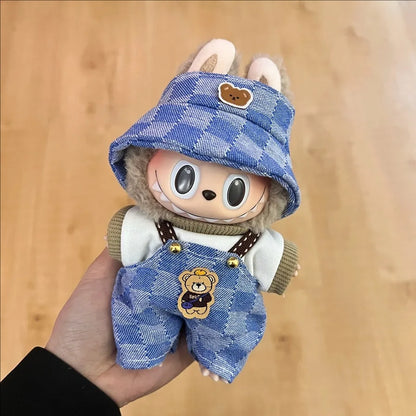 Labubu Clothing Popular New Products Fashion Velcro 17cm Doll Cute Dress Casual Set Skirt Plush Toy Clothing