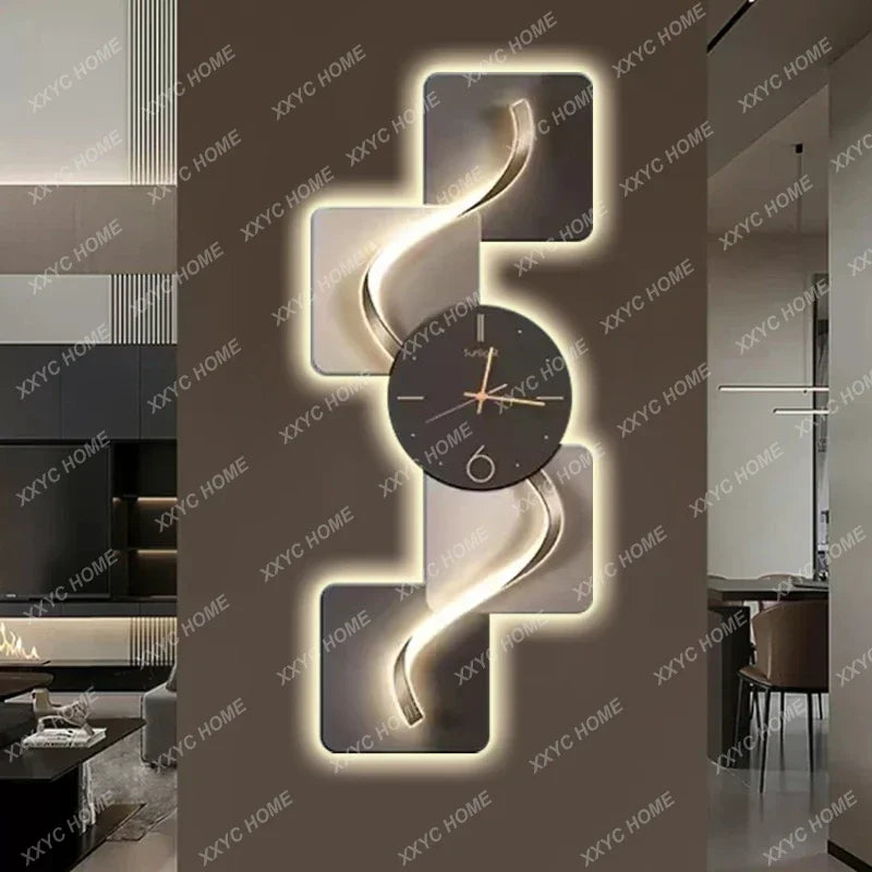 hot sale  Design Wall Clocks Big Size Art Luminous Living Room Wall Clock Minimalist Modern Home Decor