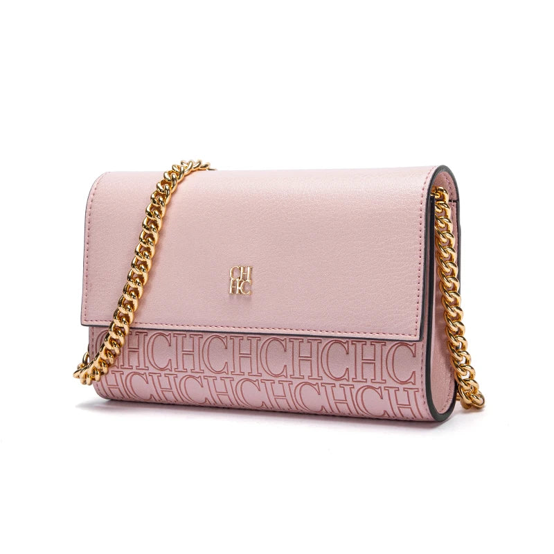 CHCH Women's Shoulder Bag New Magnetic Flip Chain Bag Brown Small Square Bag Wallet RELUX.STORE