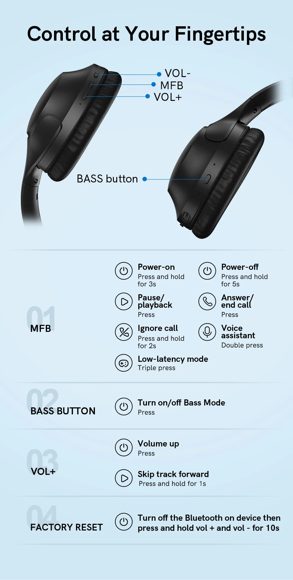 QCY H2 H2 Pro Wireless Headphones Bluetooth 5.3 BASS Mode Hifi Stereo Headset Over the Ear Gaming Earphones Dual Device Connect