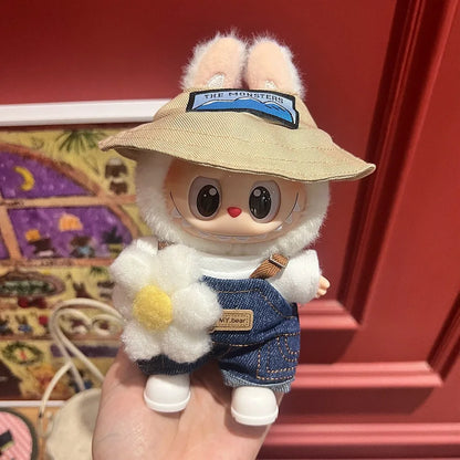 Labubu Clothing Popular New Products Fashion Velcro 17cm Doll Cute Dress Casual Set Skirt Plush Toy Clothing