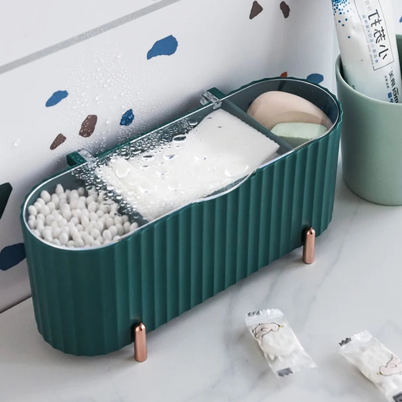 Cotton Swab Organizer Holder Cotton Pad Storage Box Transparent Remover Paper Makeup Box With Lid Dustproof Desktop Makeup RELUX.STORE