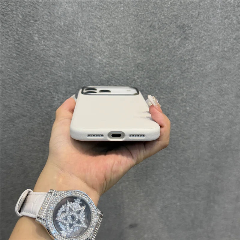 Luxury Solid Color PU Leather Magsafe Case For iPhone 17 Air 17Pro 17Pro Max Active Touch Camera Button Lens Protection Cover RELUX.STORE