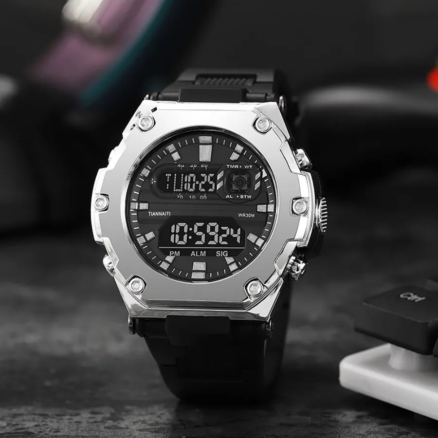 Multifunction Men's Sports Watch Waterproof Luminous Alarm Clock Outdoor Fitness Digital Watch Electronic Wristwatch for Man Kid
