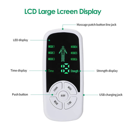 EMS Pulse Electric Muscle Stimulator Back Neck Body Massager Tens Acupuncture Meridian Physiotherapy Digital Massage Tools RELUX.STORE