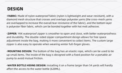 Rhinowalk Bike Frame Bag Water-Resistant Bicycle Triangular Crossbeam Bag For Mtb&Road Gravel Bike With Frame Lengths Over 17 In