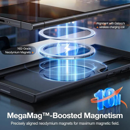 UYUXIO Magnetic Stand Mobile Phone Case for Samsung Galaxy S25 Ultra S24 S23 FE S22 Plus Cover with Kickstand Cases with Holder RELUX.STORE