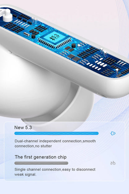 QCY T13 ANC Earphone Bluetooth 5.3 Active Noise Cancellation -28dB Wireless Headphone Fast Charge Earbuds 0.068' Low Latency RELUX.STORE