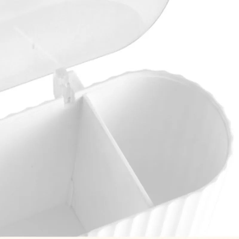 Cotton Swab Organizer Holder Cotton Pad Storage Box Transparent Remover Paper Makeup Box With Lid Dustproof Desktop Makeup RELUX.STORE