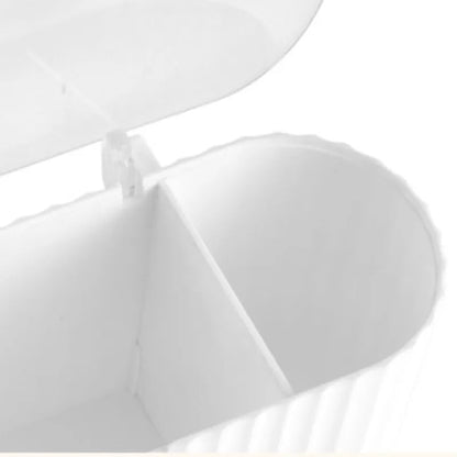 Cotton Swab Organizer Holder Cotton Pad Storage Box Transparent Remover Paper Makeup Box With Lid Dustproof Desktop Makeup RELUX.STORE