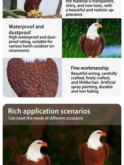 Solar Resin Eagle Lawn Lamp - Outdoor LED Ground Light, Patio & Garden Decorative Lamp