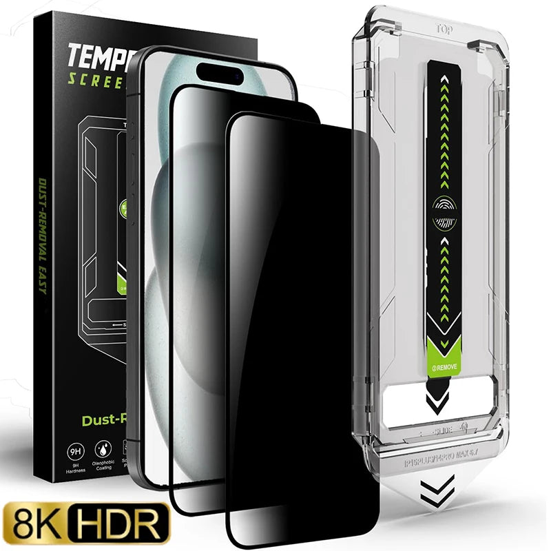 HD/Anti Spy Screen Protectors For iPhone 17 17Air 17Pro MAX Dust Free Installation Privacy Tempered Glass Anti Scratch Films RELUX.STORE