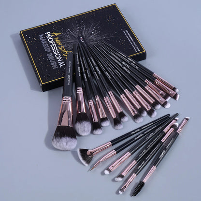 Maange 20Pcs Makeup Brushes with Box Professional Cosmetic Powder Eye Shadow Foundation Blush Blending Beauty Tool For Women RELUX.STORE