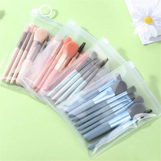 8Pcs Soft Fluffy Makeup Brushes Set for cosmetics Foundation Blush Powder Eyeshadow Kabuki Blending Makeup brush beauty tool RELUX.STORE
