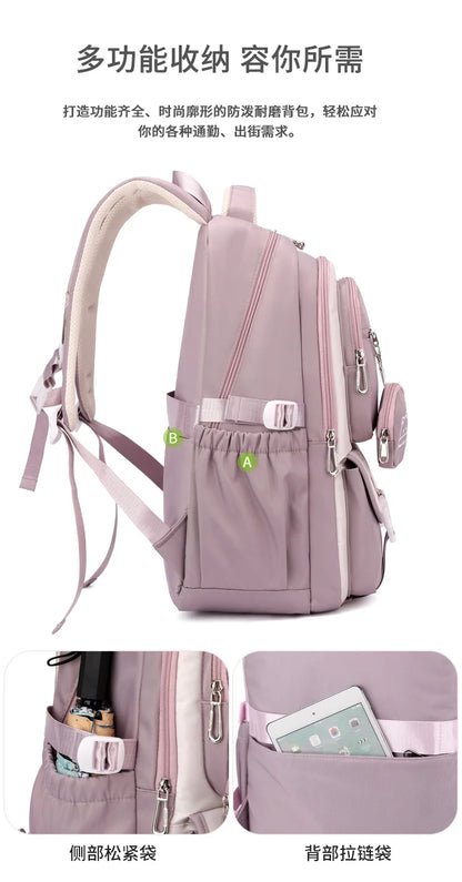 Fashion Girls School Backpack School Bags Teenage laptop Backpack Casual Travel backpack Book Bag Children schoolbag Waterproof