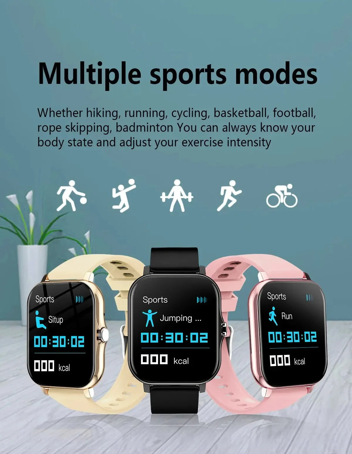 LAXASFIT Smart Watch For Men Women Gift Sports Fitness Watches Bluetooth Calls Digital Smartwatch Wristwatch