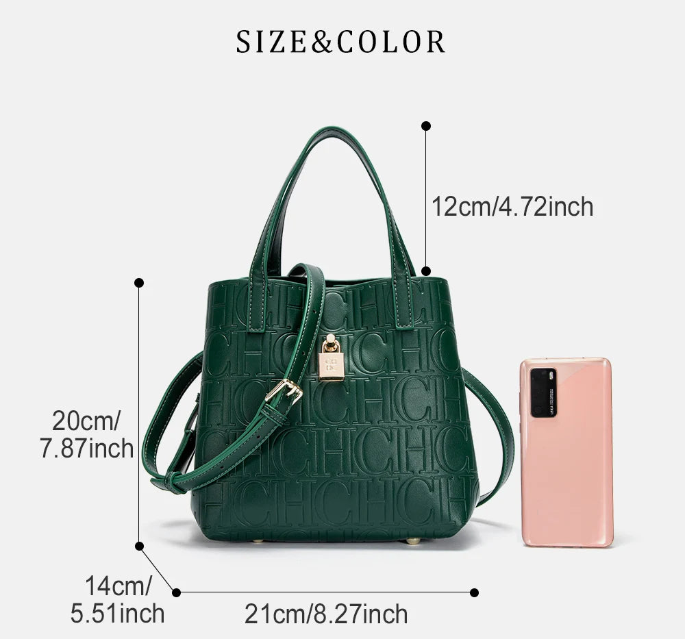 Classic Simple Solid Color Women's New 2024 Large Capacity Handbag Letter Element Women's Handbag RELUX.STORE