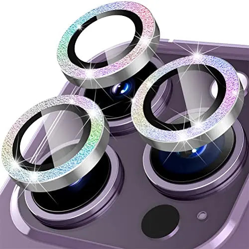 For iPhone 17 Pro Max 17Air 16 Metal Glitter Bling Lens Film HD Glass Camera Protective Cap For iPhone15 Camera Protector Ring RELUX.STORE