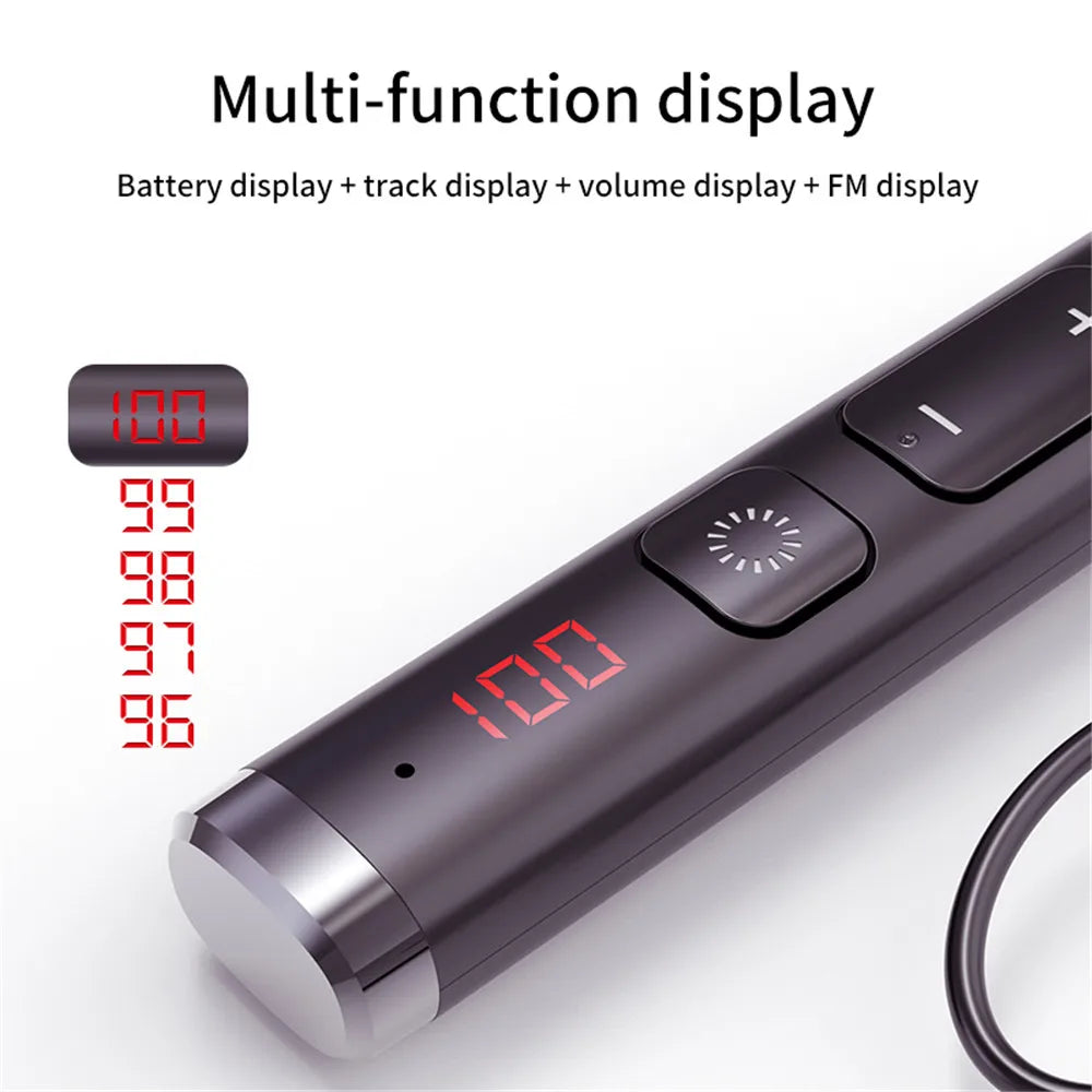 Wireless Headset Bluetooth 5.0 Earphone HiFi 9D Stereo Neck-Hanging Sport Headphone Support Bluetooth TF Card FM Audio Playback RELUX.STORE