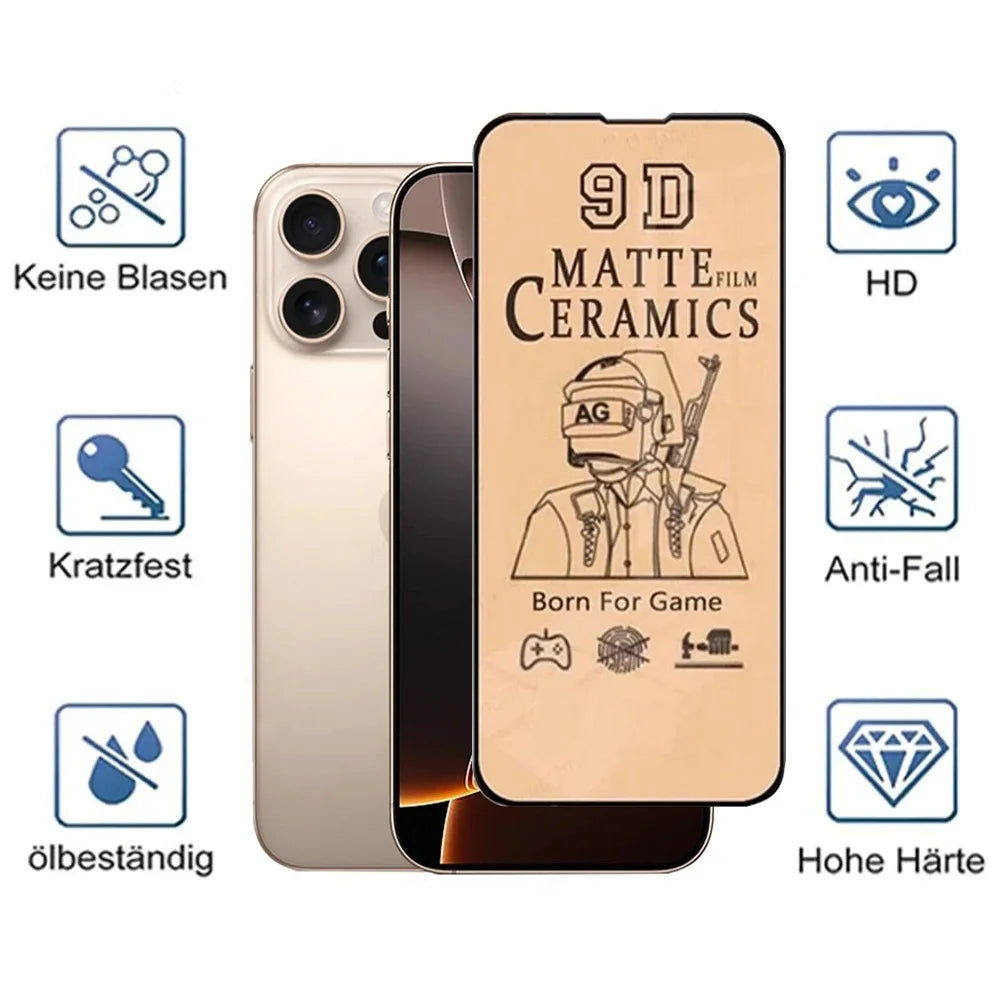 Ceramic Screen Protector For iPhone 17 16 15 14 13 Pro Max Matte Ceramic Film For iPhone 11 12 17 Pro Soft Film Not Glass RELUX.STORE