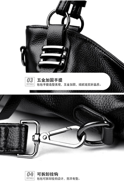Luxury Soft Genuine Leather Handbag Fashion Women Shoulder Messenger Bag Solid Color Cowhide Tote Fashion Female Crossbody Sac RELUX.STORE
