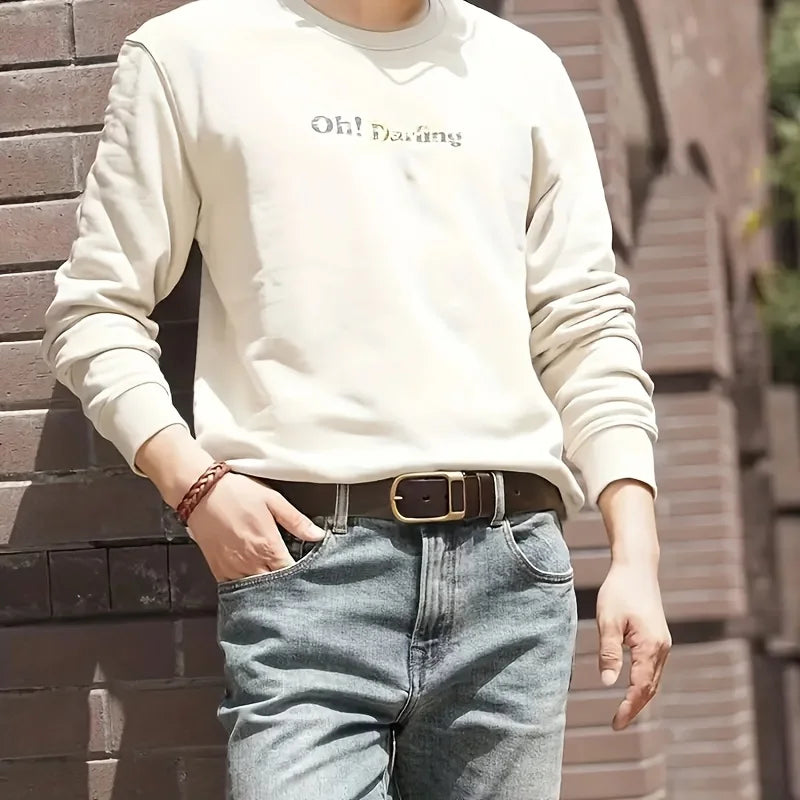 Men's Trendy Casual Belt For Men Coboy Style Belts Pin Buckle Belt Jeans Retro Belt Business Casual Belt RELUX.STORE