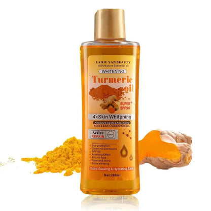 Turmeric Essential Oil Facial Body Massage oil Moisturizing Diffuser Aromatherapy Brightening Smoothing Body Face Skin Care 200m RELUX.STORE