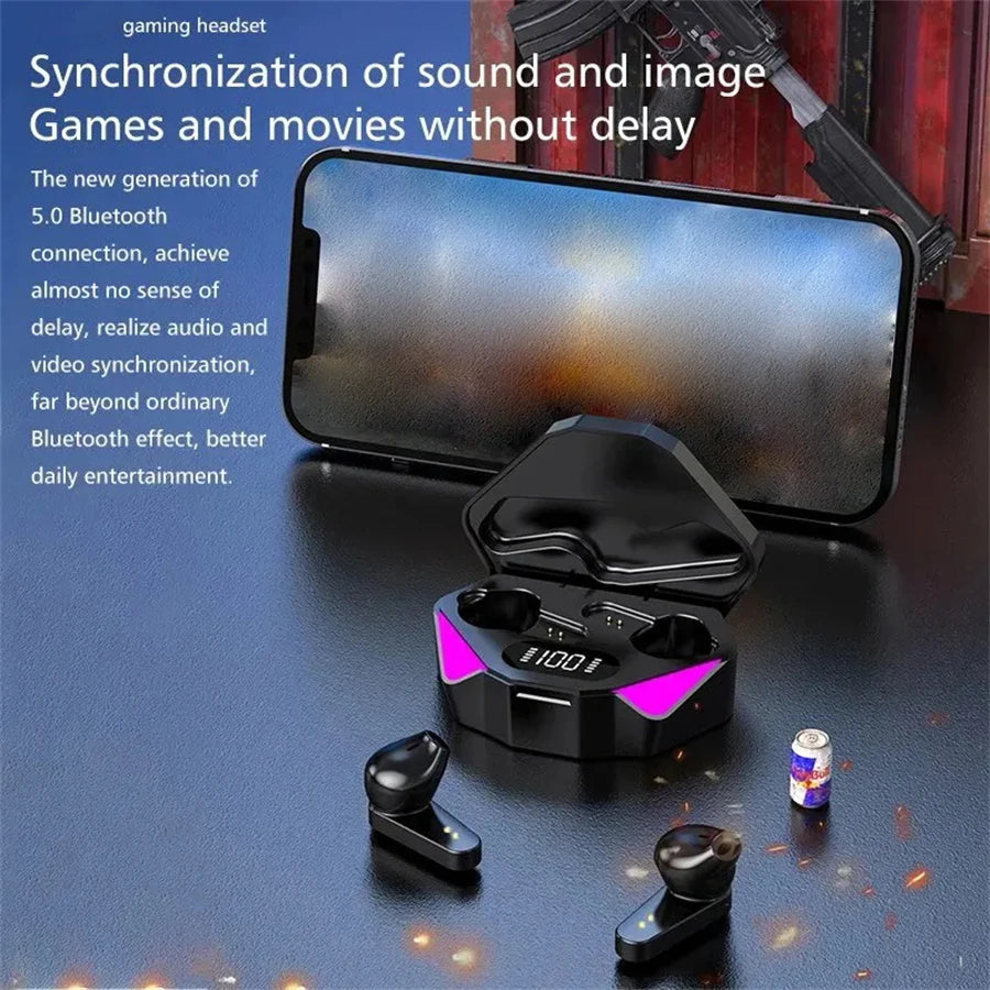 NEW Earphones Bluetooth Wireless Gamer Headphones Low Latency Earbuds Gamer Headset Gamer With Mic Handfree In Ear Earphones RELUX.STORE