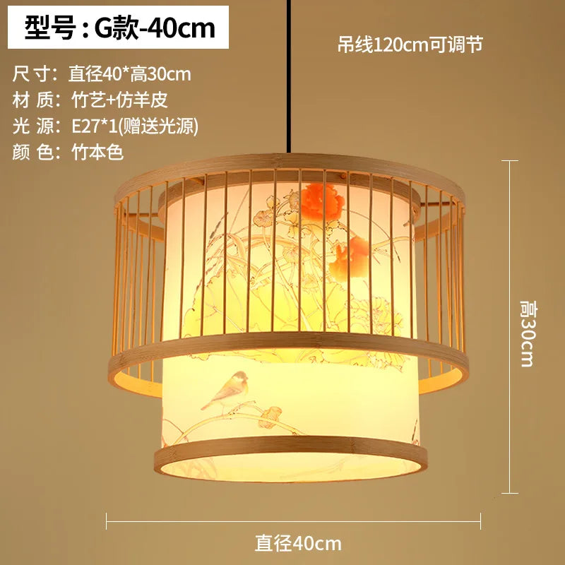 Neo-Chinese Style Handmade Bamboo Chandeliers-Modern Retro Lighting for  Restaurants Hot Pot Tea Rooms B&Bs