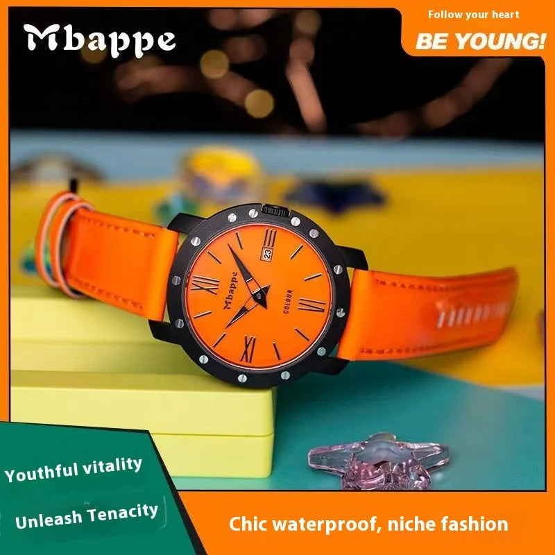 Authentic Mbappe Watches, New Fashion Luxury Brand, Sports Quartz Women's Watches, Dopamine Color Watches