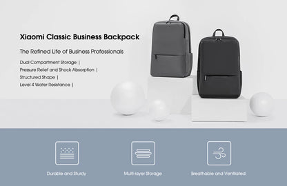 Xiaomi Classic Business Backpack 2 Fashion Laptop Bag for Men and Women Travel Large Capacity Backpack
