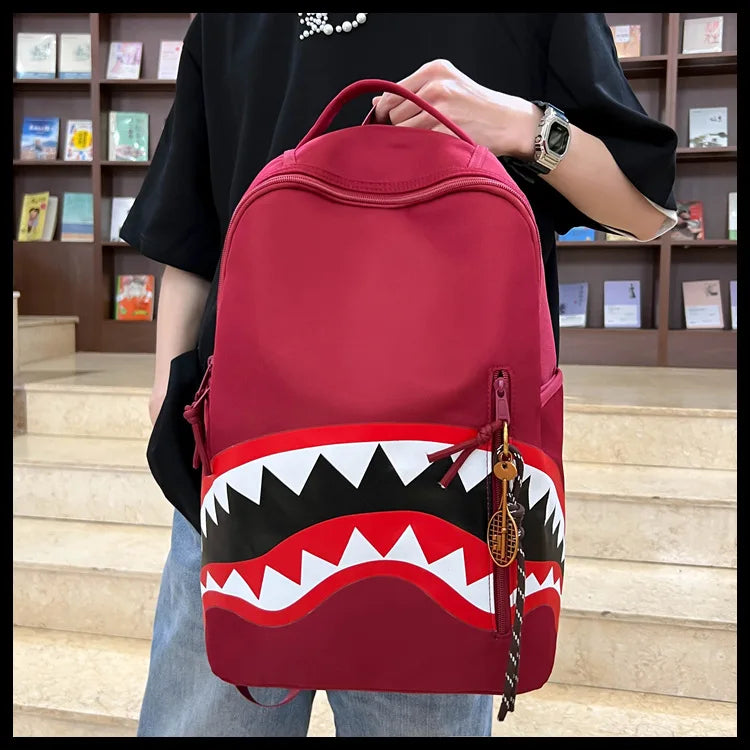 Men's Tactical Backpack: Shark-Mouth Opening Travel Rucksack | Water-Resistant Student Daypack for Outdoor Hiking & College