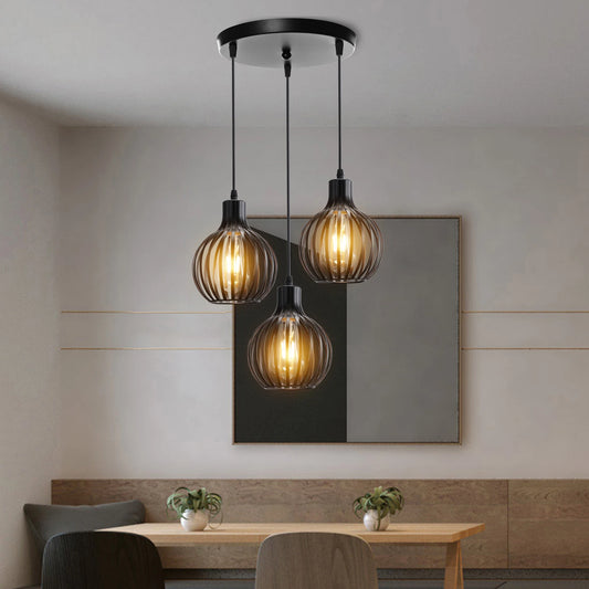 Retro Industrial Pendant Lamp Shade Geometric Modern Iron Lampshade Restaurant Hanging Light Creative Corridor Lighting Fixture