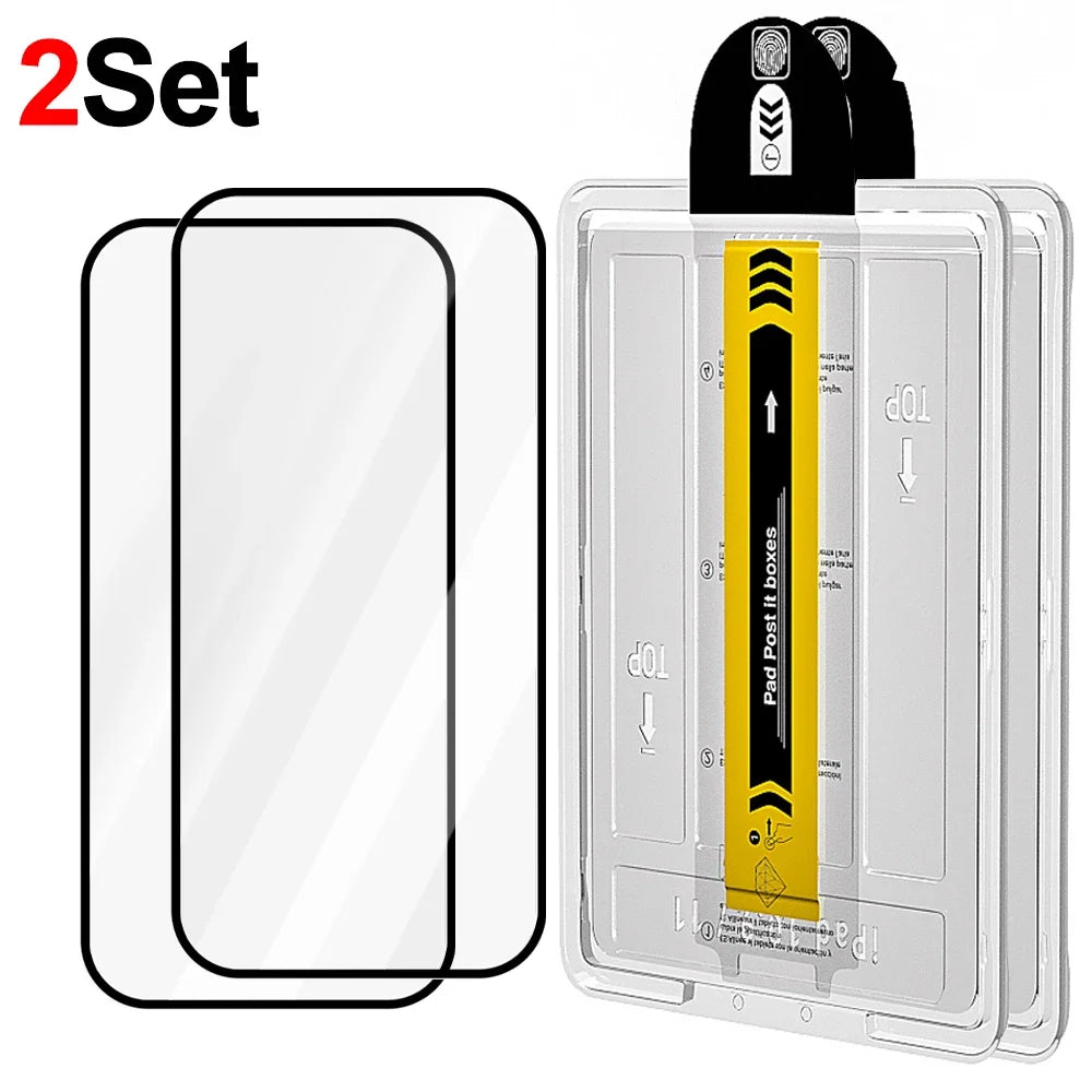 For IPhone 17 ProMax/17 Pro/17 Air Easy To Install Tempered Glass Screen Protectors Shatterproof Films for IPhone 17 16 16Pro RELUX.STORE