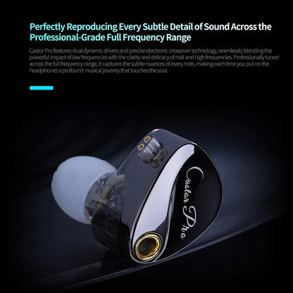 KZ Castor PRO in Ear Earphone HiFi Bass Dynamic Earbuds High-end Tunable Headphone Harman Target with Improved Bass Headsets RELUX.STORE