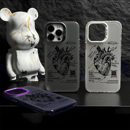 Creative Cardiovascular model Heart Medical Phone Case For iPhone 15 Pro Max 11 12 13 14 16 Pro XS XR 7 8 Plus Anti-drop Cover RELUX.STORE