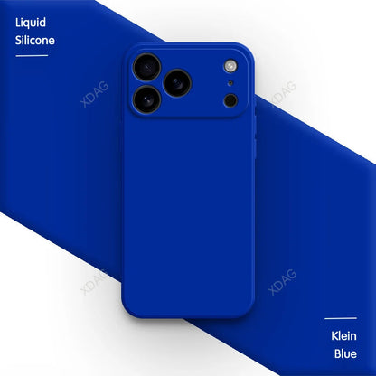 Liquid Silicone Original Phone Case for iPhone 17 Pro Max Air 17Pro 17Max 5G Straight Edge Lens Protection Soft Basic Back Cover RELUX.STORE