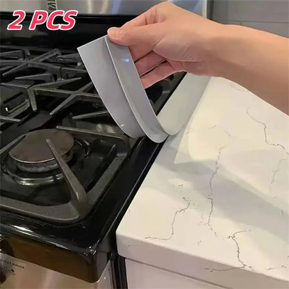 Silicone Gap Strip, Kitchen Gas Stove Sealing Strip, Kitchen Anti-Oil Anti-Stain Strip, Silicone Seal Insert Strip