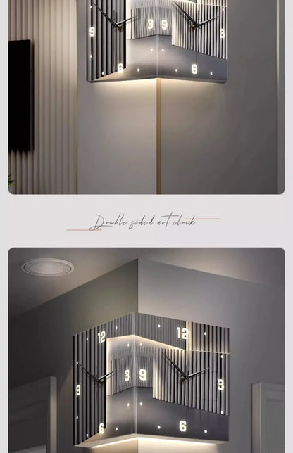 Nordic Wall Clocks Art Decor Led Elegant Wall Clock Modern Luxury Design Aesthetic Electronic Clocks Living Room Decorations