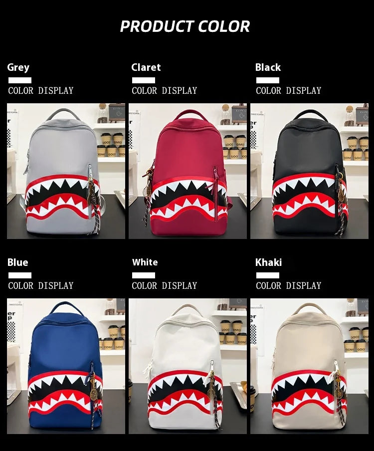 Men's Tactical Backpack: Shark-Mouth Opening Travel Rucksack | Water-Resistant Student Daypack for Outdoor Hiking & College