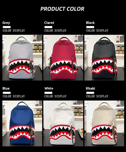 Men's Tactical Backpack: Shark-Mouth Opening Travel Rucksack | Water-Resistant Student Daypack for Outdoor Hiking & College