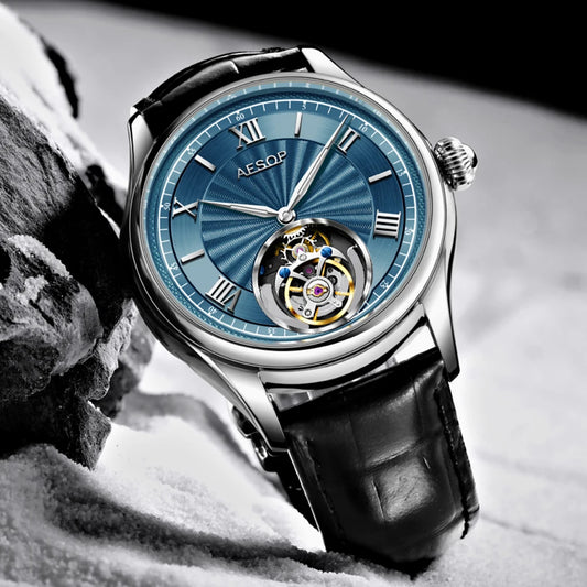 AESOP Official Watch Store Flying Tourbillon Movement Mechanical Wristwatches Skeleton Watches for Menes Luxury Waterproof 2025A