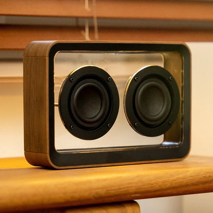 Wireless Bluetooth Speaker with Duel Horn Transparent Comfortable Reading Light Portable Stereo HIFI Sound Quality Music Box