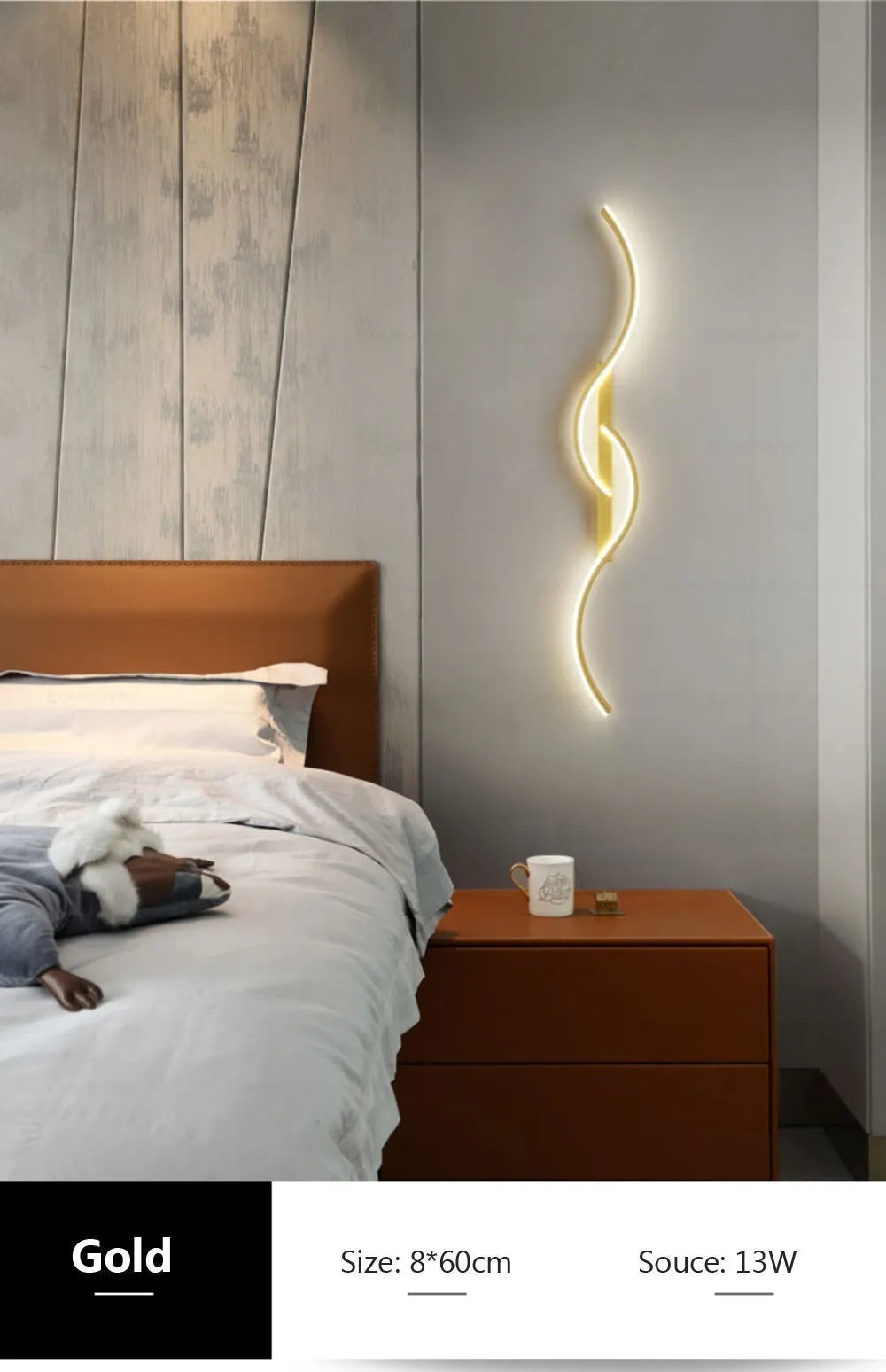 Modern LED Wall Lamp Minimalist Led Light Bedroom Bedside Long Strip Wall Sconces Living Room Sofa Home Indoor Lighting Fixture RELUX.STORE