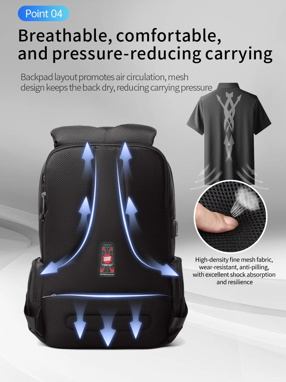 Tigernu Men Backpack 14 15.6 17.3inch Laptop Backpack Bags For Men Anti Theft Bags School Backpack Male Travel Backpack Knapsack