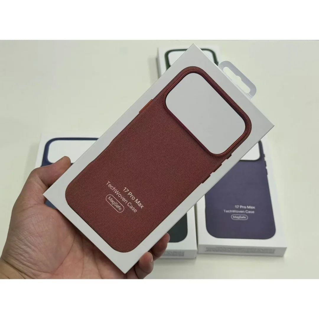 Original Apple Magsafe Techwoven Magnetic Case For iPhone 17 Pro Max 17 Air Cases Wireless Charging Full Protect Logo Cover RELUX.STORE