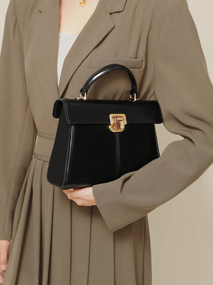 ITAMOOD Genuine Leather Women's Bag Luxury Branded Women's Handbag Fashionable and Versatile Crossbody Bag With Scarf Decor