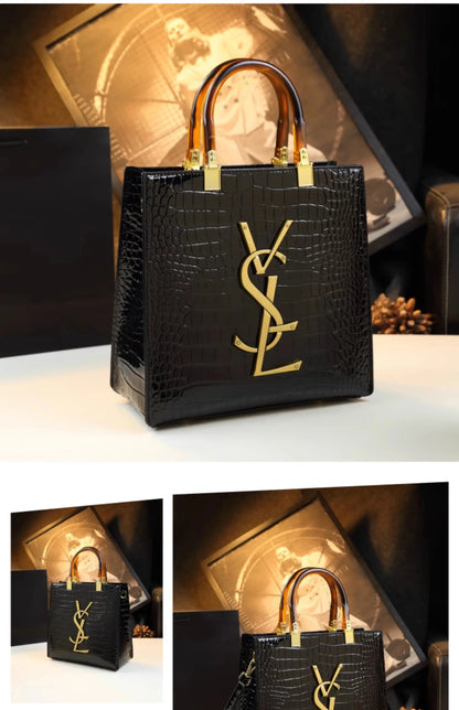 2025 New Arrival All-match Crocodile Pattern Atmospheric Middle-aged Women's Bag Large Capacity Portable Tote Bag Handbags RELUX.STORE