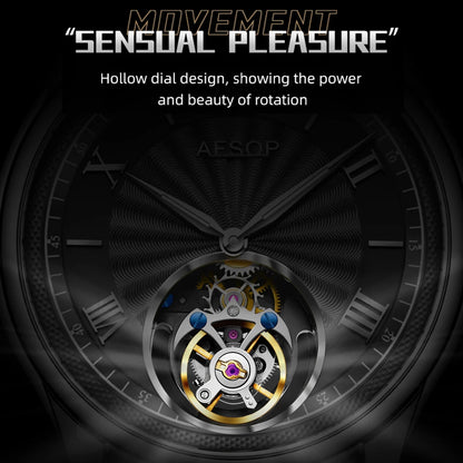 AESOP Official Watch Store Flying Tourbillon Movement Mechanical Wristwatches Skeleton Watches for Menes Luxury Waterproof 2025A