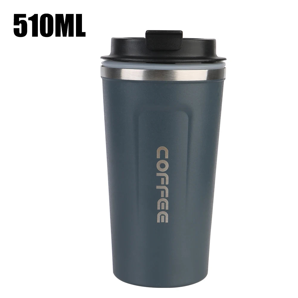 Thermo Cafe Coffee Mug Car Thermos Mug 380/510ML Leak_Proof Travel Thermo Cup for Tea Water Coffee Double Stainless Steel RELUX.STORE